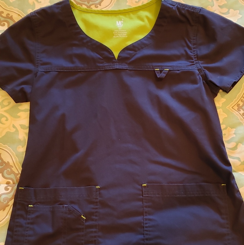 MC2 Navy Scrub Top and Bottom Set